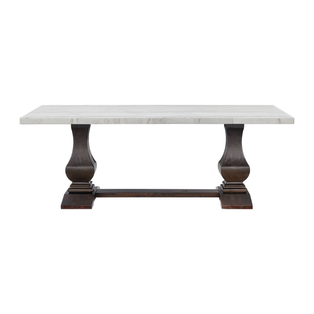 Monticello White Marble Dining Table 6-8 Seaters