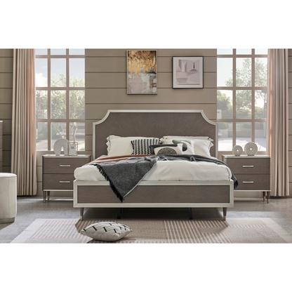 Berlin Gray King Bedroom Set With Two Free Gift GLASS TABLE LAMP