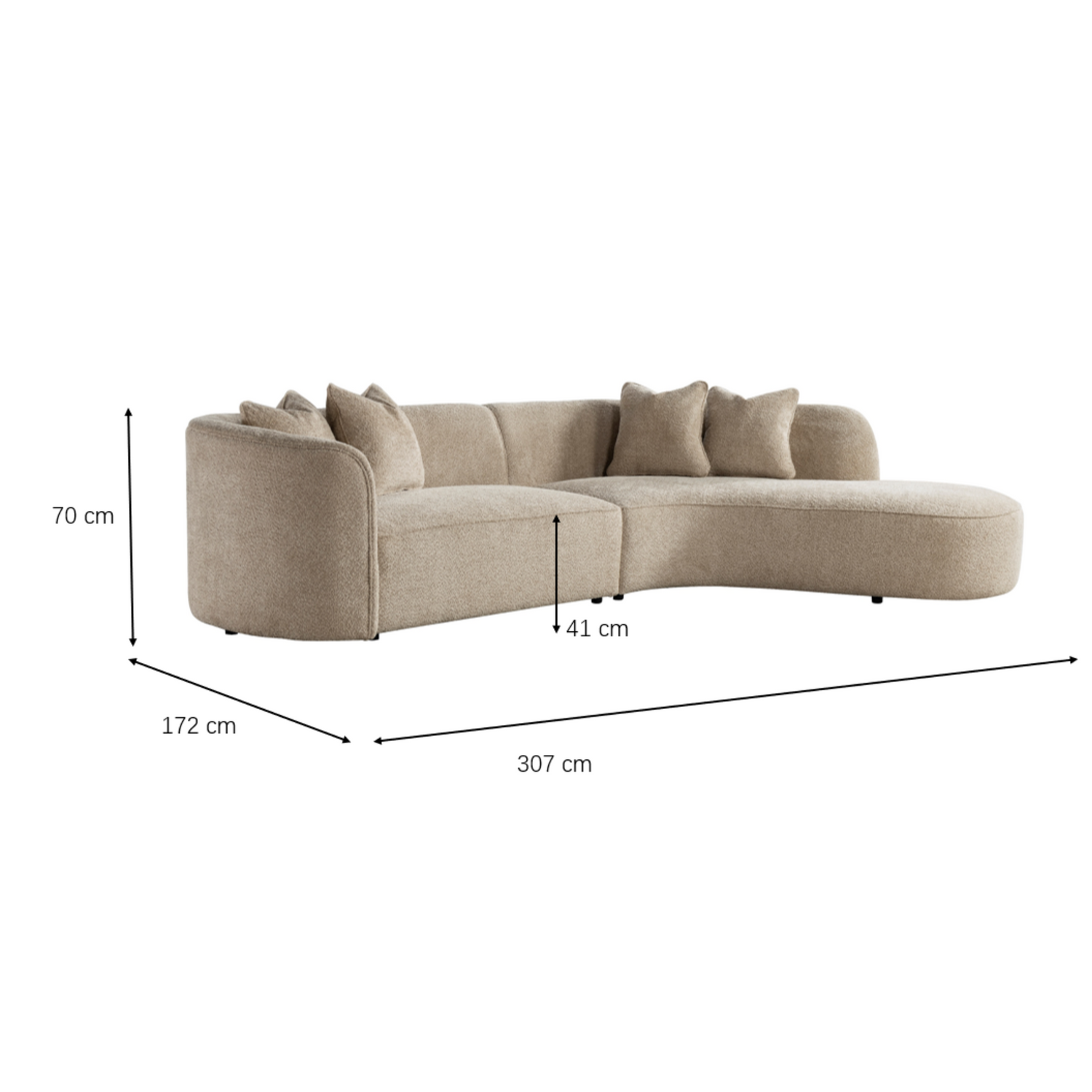 Raya Beige Living Room Set HC02915KT
