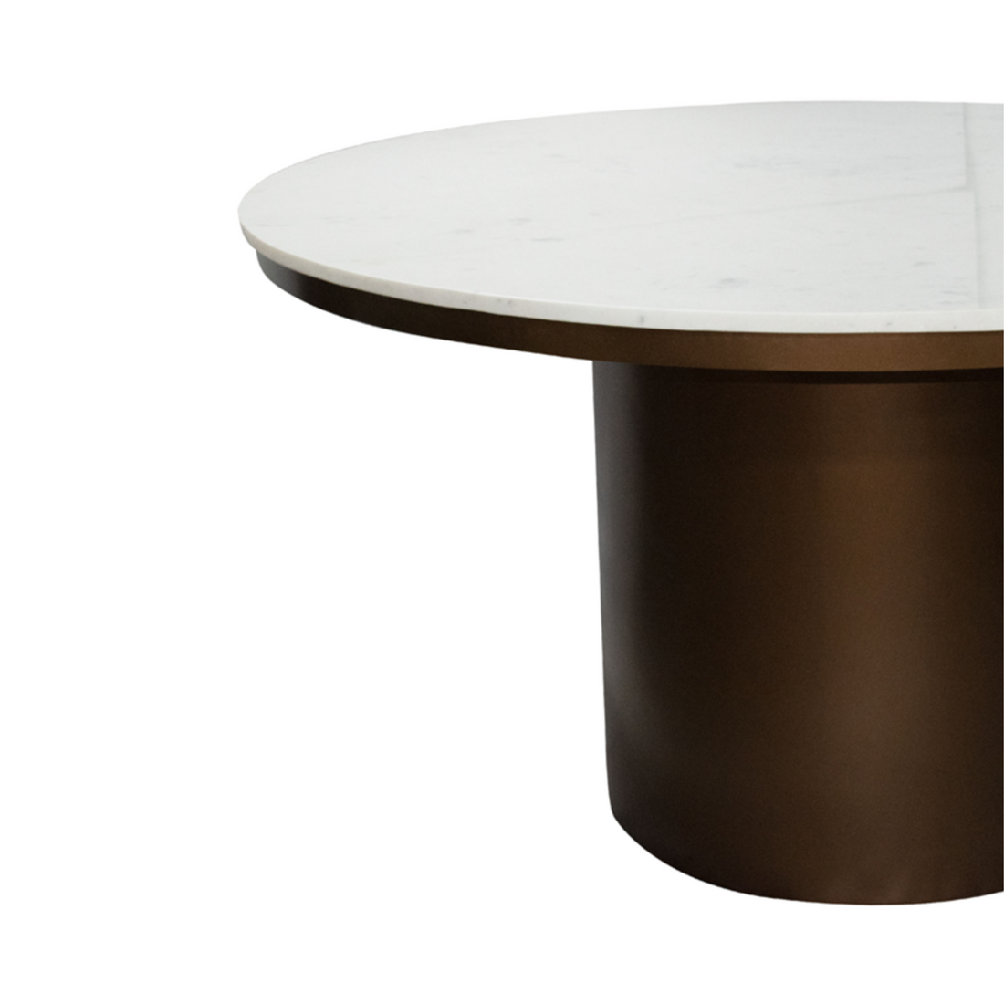 Moonstone Circular Bronze Base  Dining Table - 6 Person
