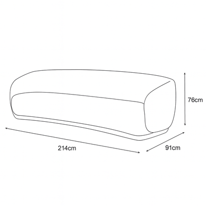 Boho Boucle Sofa (214/240/275cm)