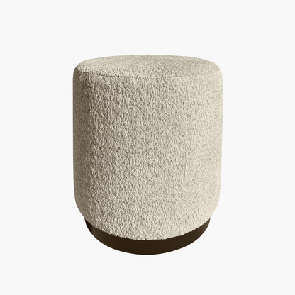 Cream Boucle Ottoman W40Xh45Cm