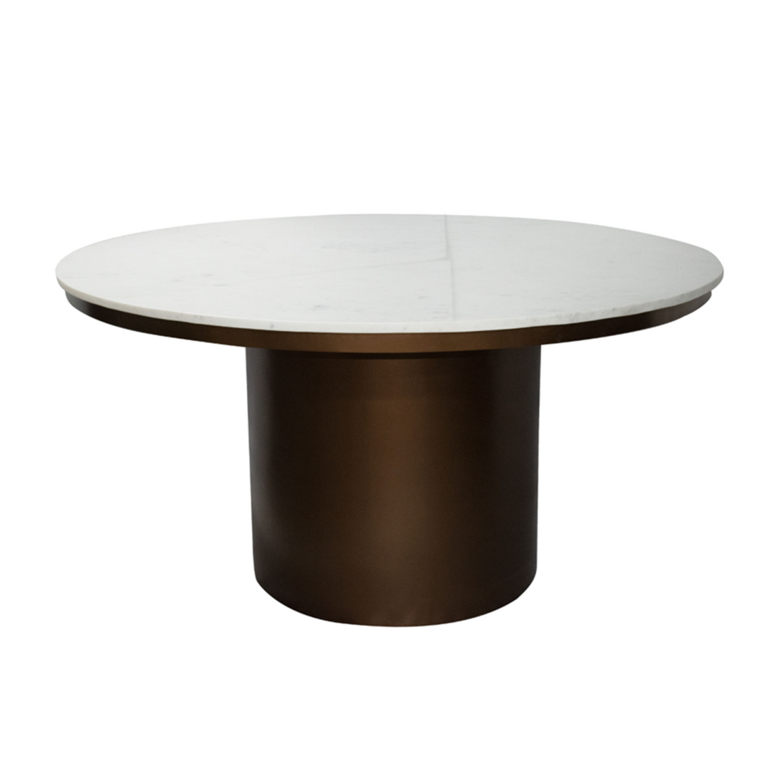 Moonstone Circular Bronze Base Dining Table - 8 Person