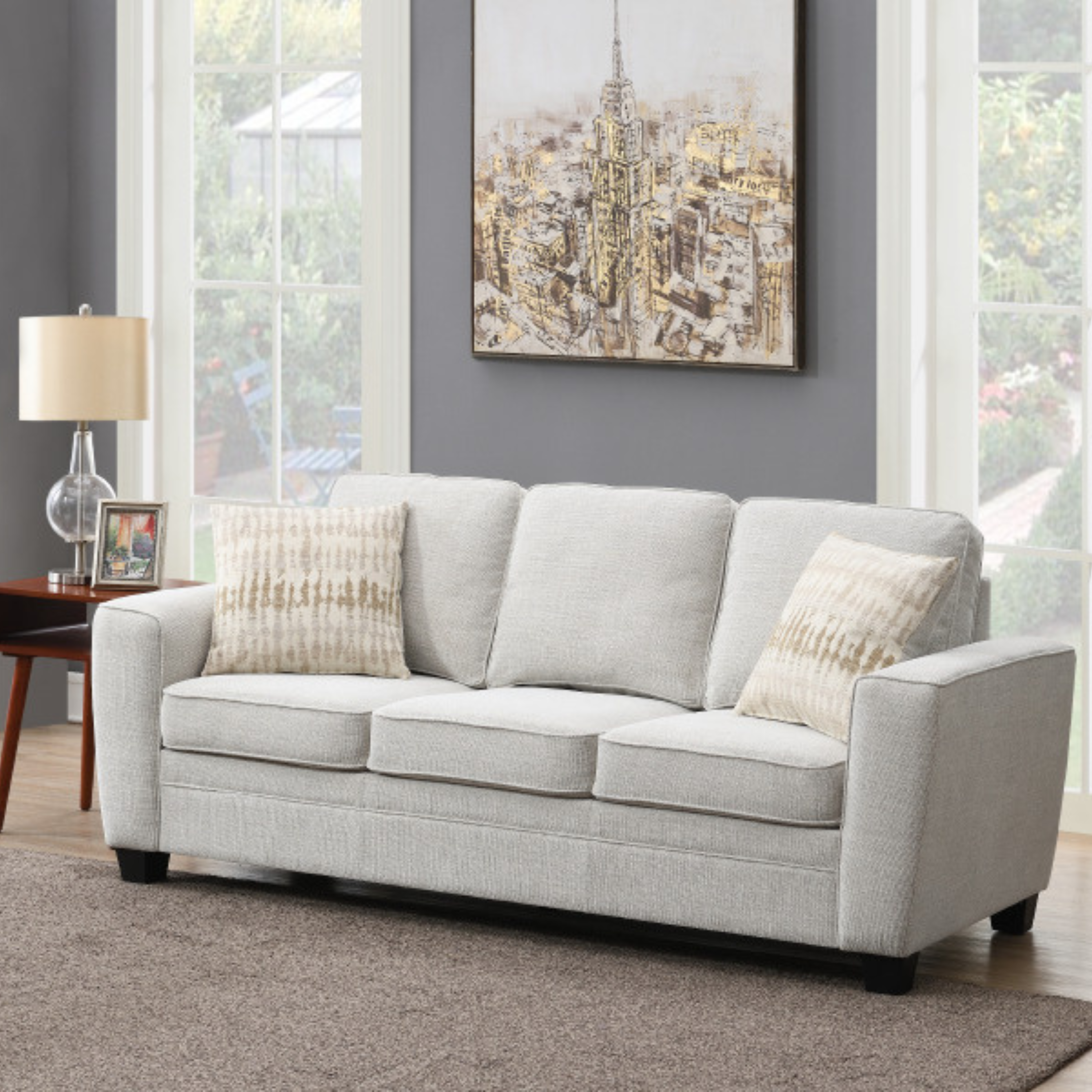 Confa Beige Living Room Set ( Sofa + Loveseat)