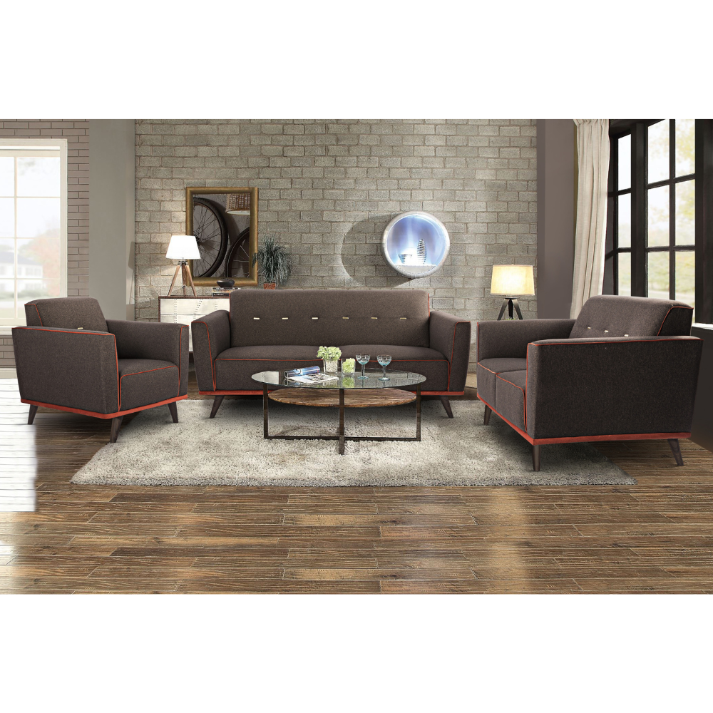 Bolzano Blissful Dark Brown Loveseat (6645528297568)