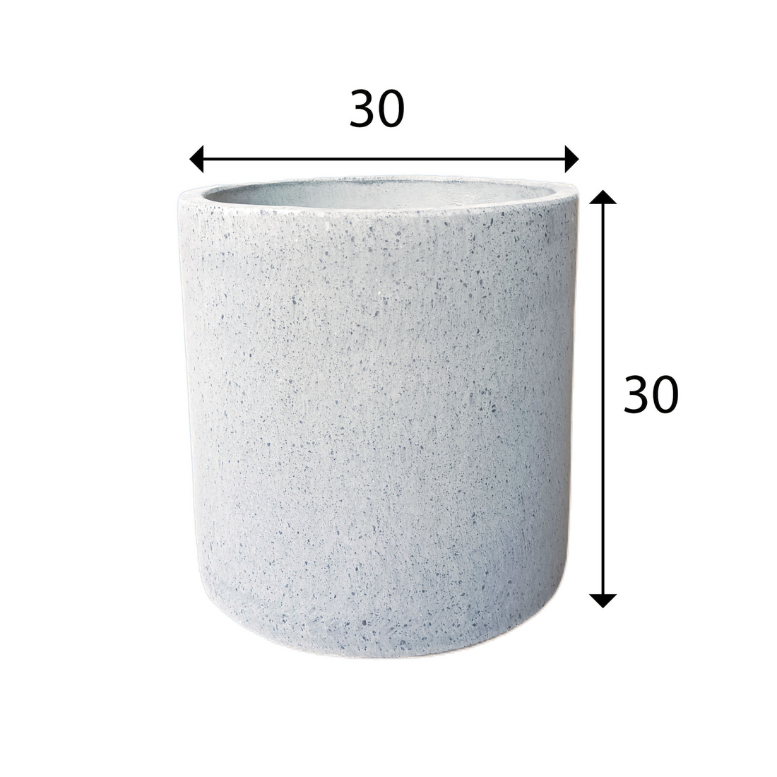 Coal Grey Terrazzo Indoor/Ourdoor Plant Pot By Roots30W*30D*30H.
