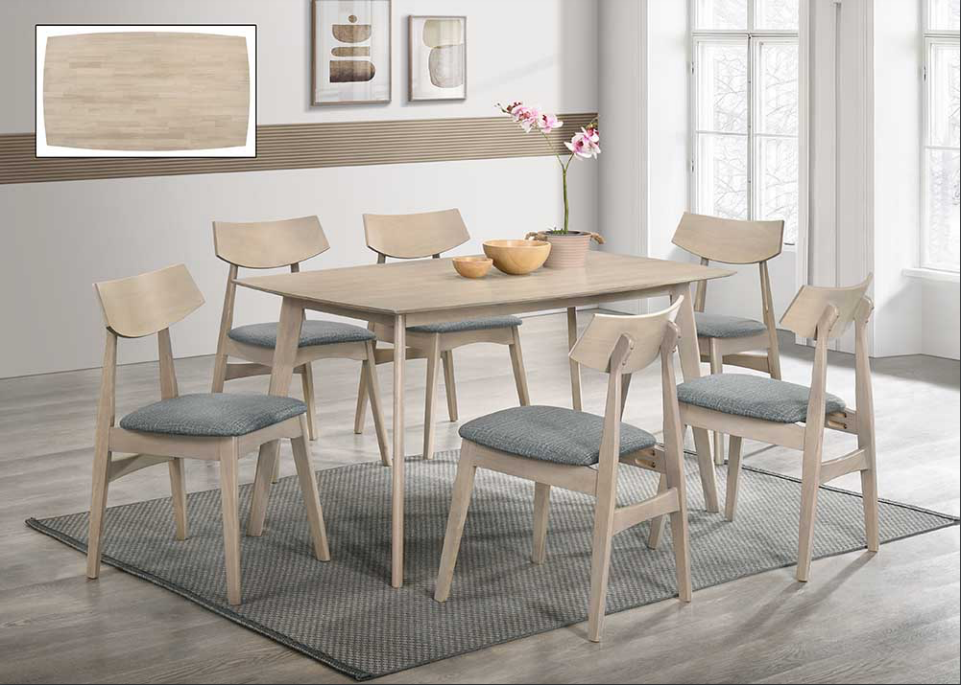 Gray wash best sale dining set