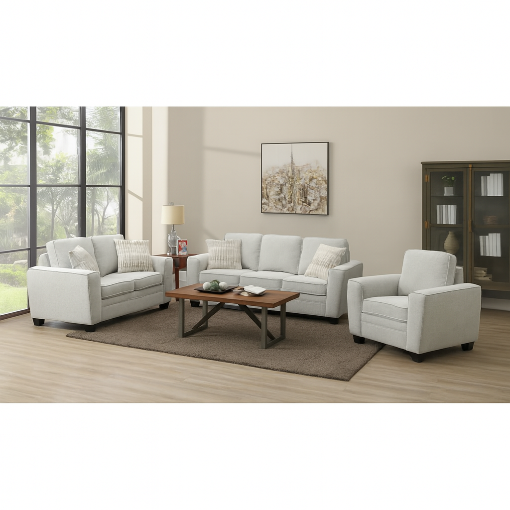 Confa Beige Living Room Set (Sofa + Loveseat + Chair)