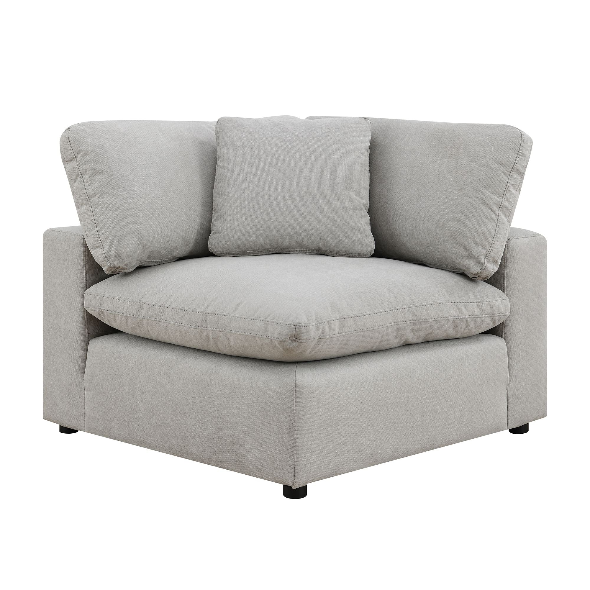 Cloud 9  Light Grey Sectional with Hardy Occasional(Coffe Table1/End Table1)