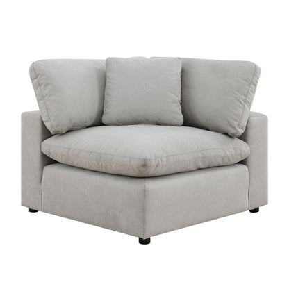 Cloud 9  Light Grey Sectional with Hardy Occasional(Coffe Table1/End Table1)