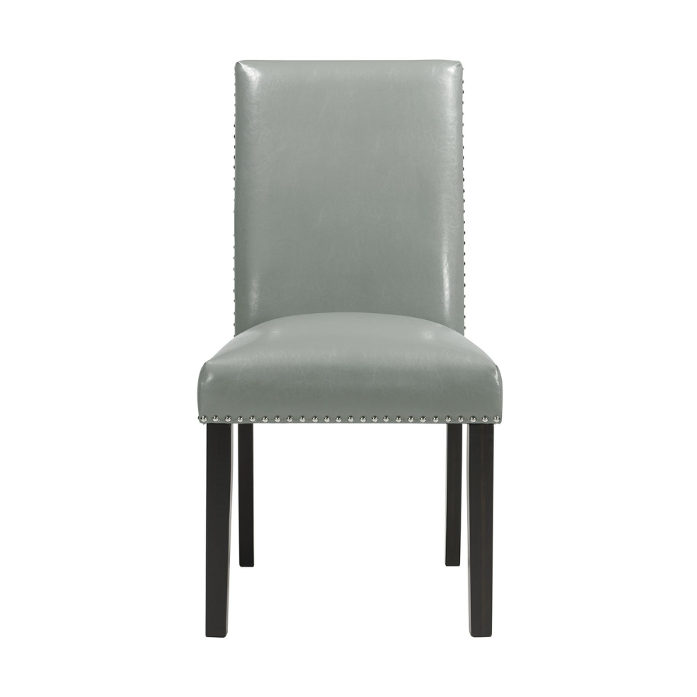 Meridian Side Chair W/Grey Pu No Nailhead (6629945704544)