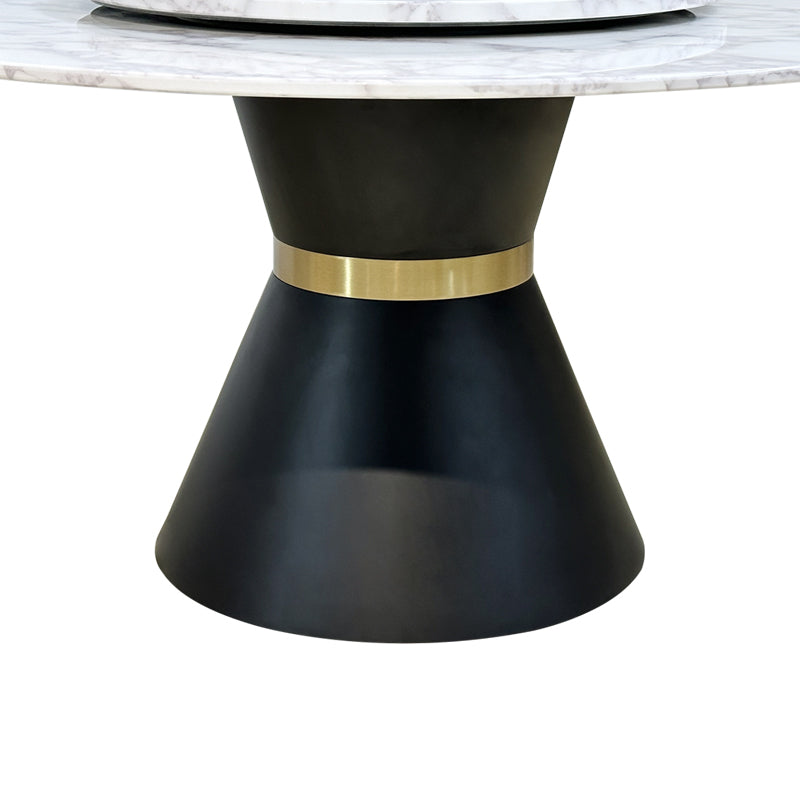 Matte Black Marble Dining Table -4 Persons