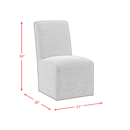 Nero Dining Side Chair (2 Per Carton) W/Grey Fabric (6629945606240)