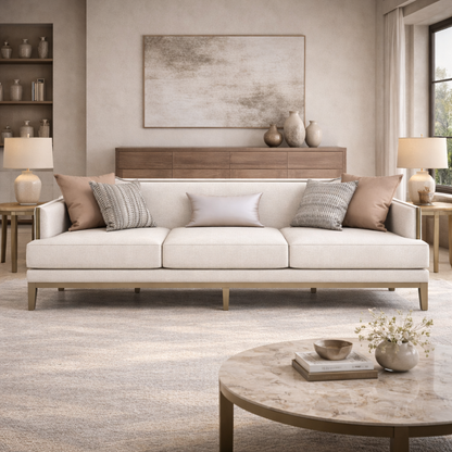 Heritage Beige 4 Seater Sofa