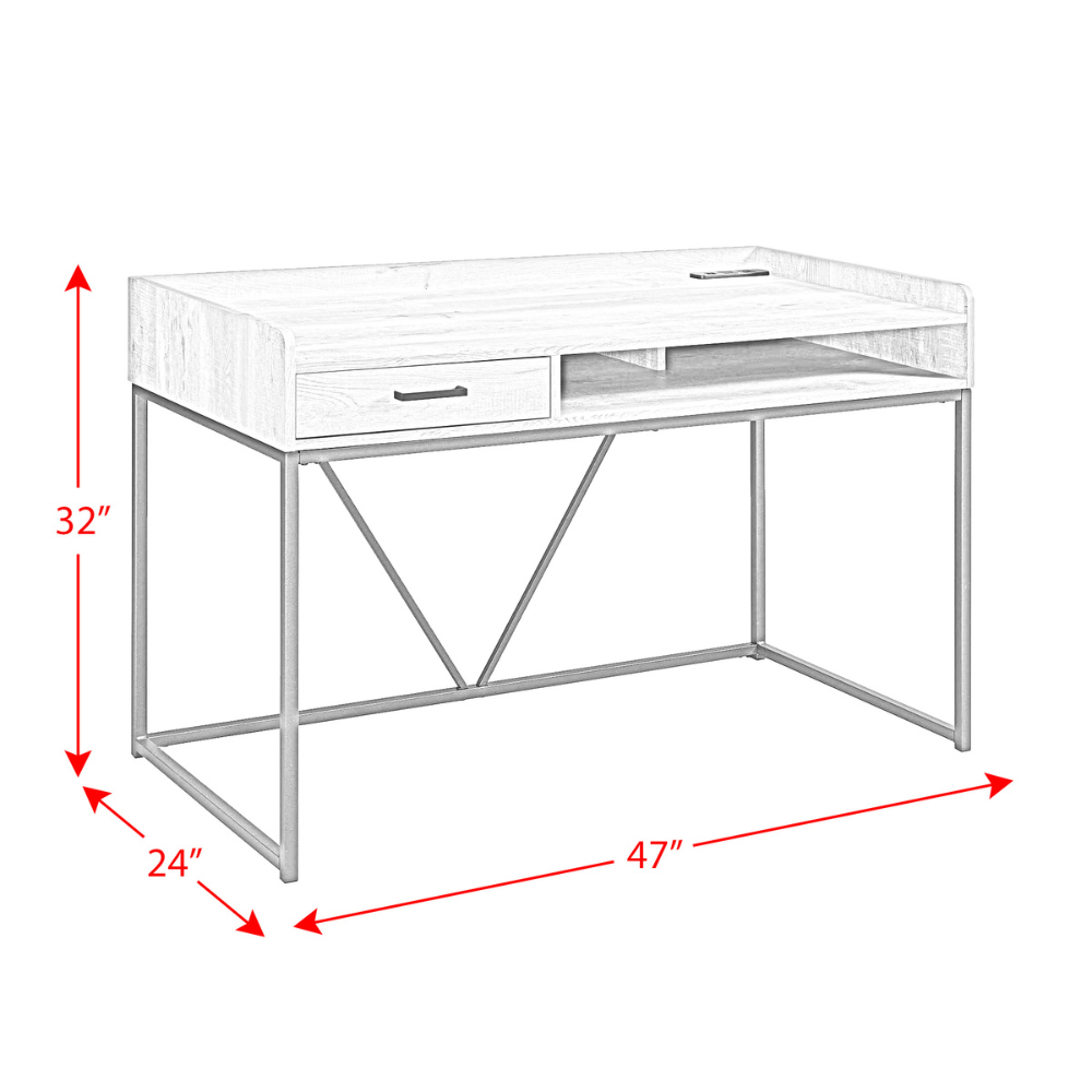 Preston Desk - Grey (6629947474016)