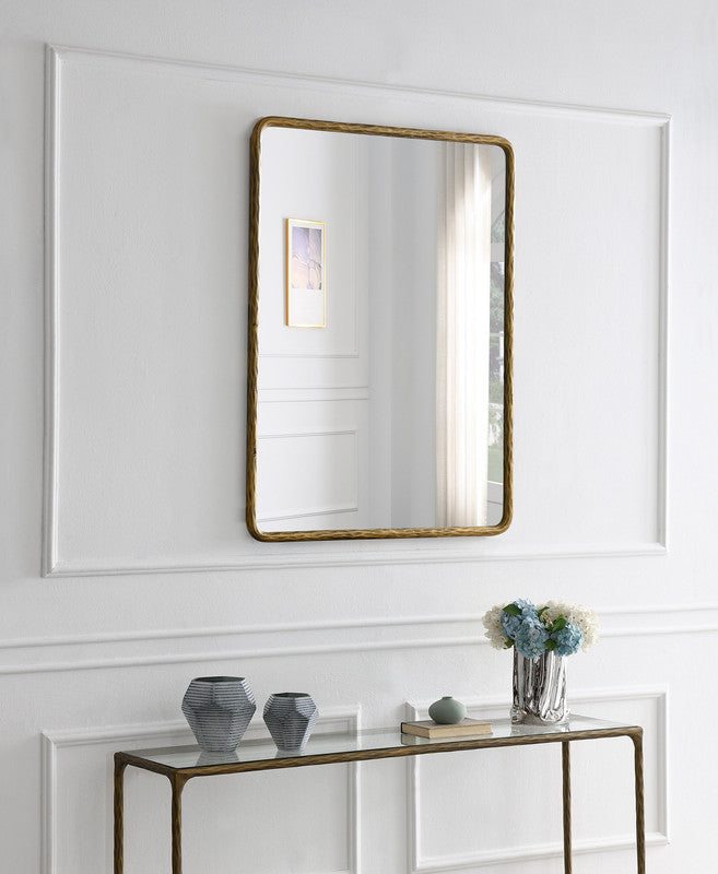 iron mirror- Gold MEDIUM Mirror