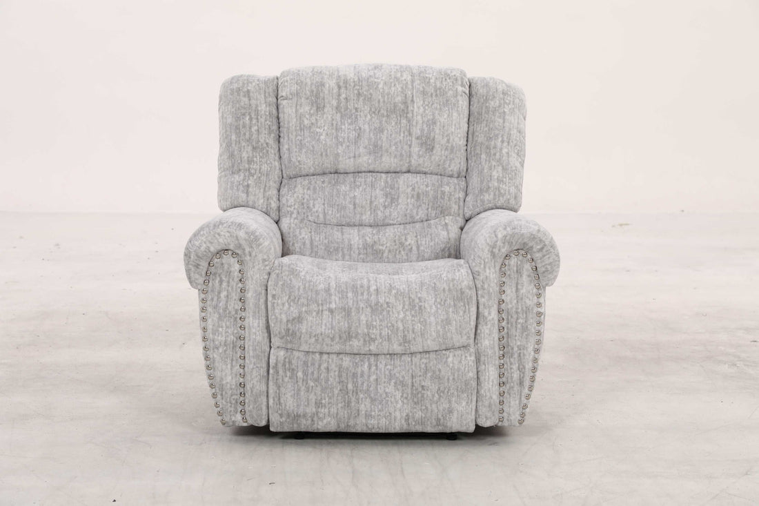 EaseGlide Manual Grey Recliner