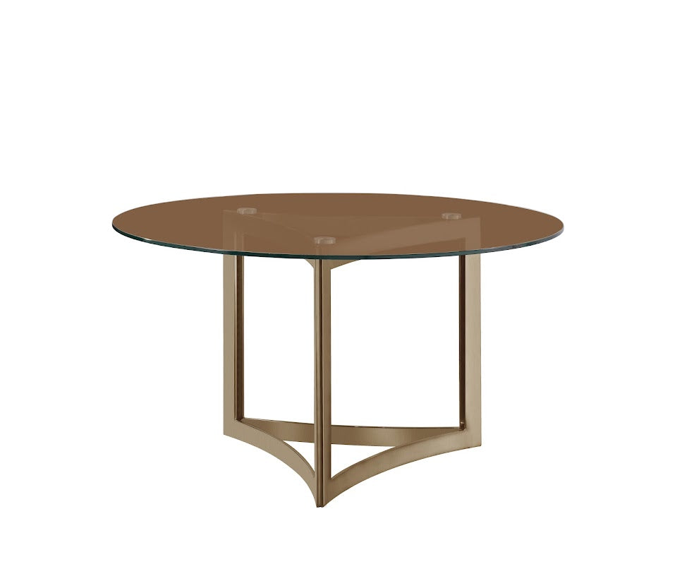 Alexa Gold Glass Dining Table