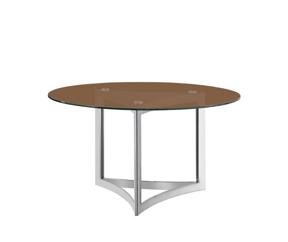 Alexa Gold Glass Dining Table