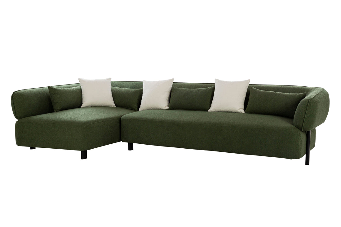 Celestial Coral Green Sectional W325.5