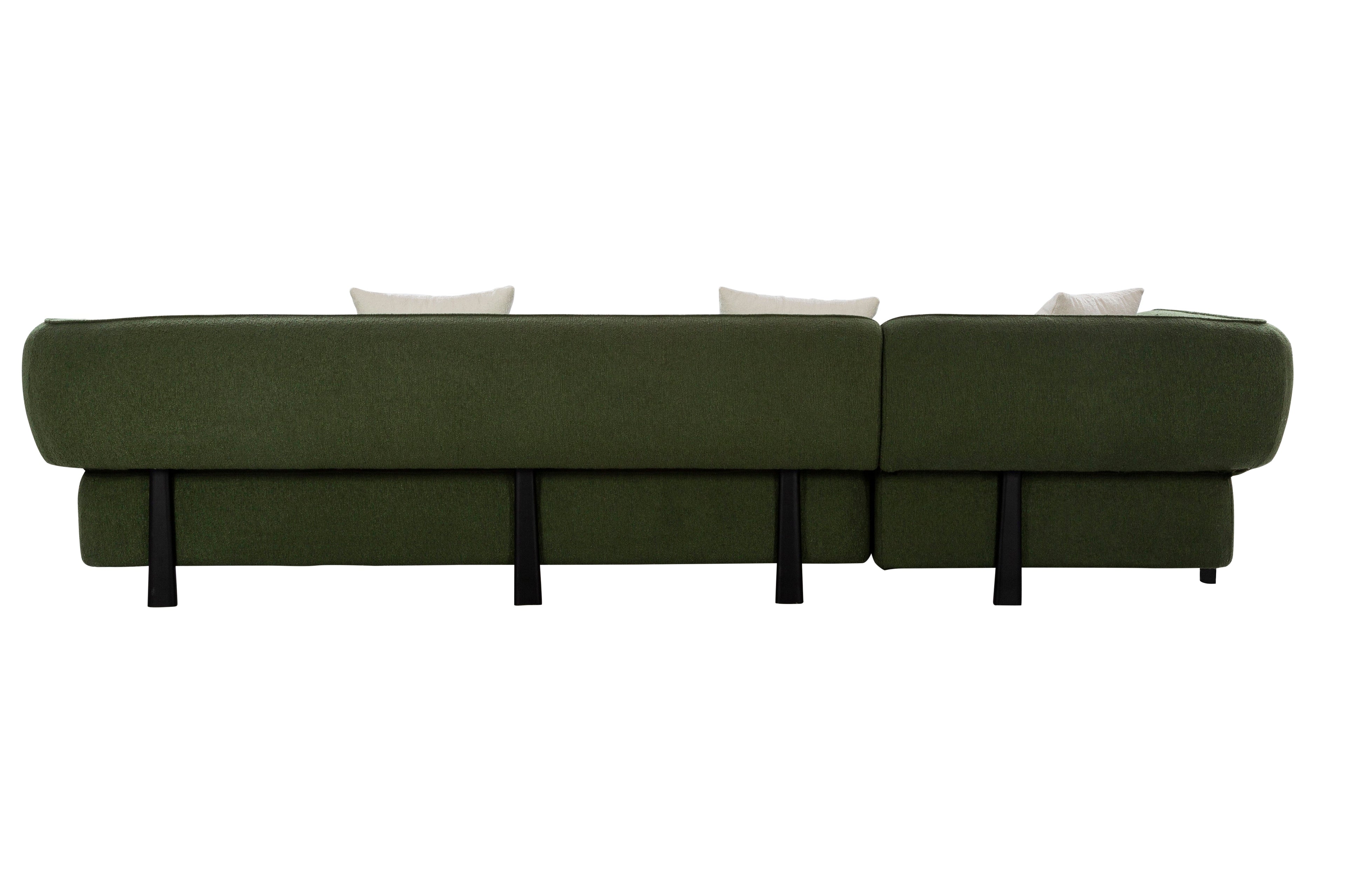 Celestial Coral Green Sectional W325.5