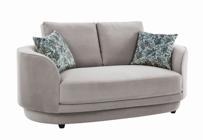 Brescia Grey Loveseat (6639462318176)