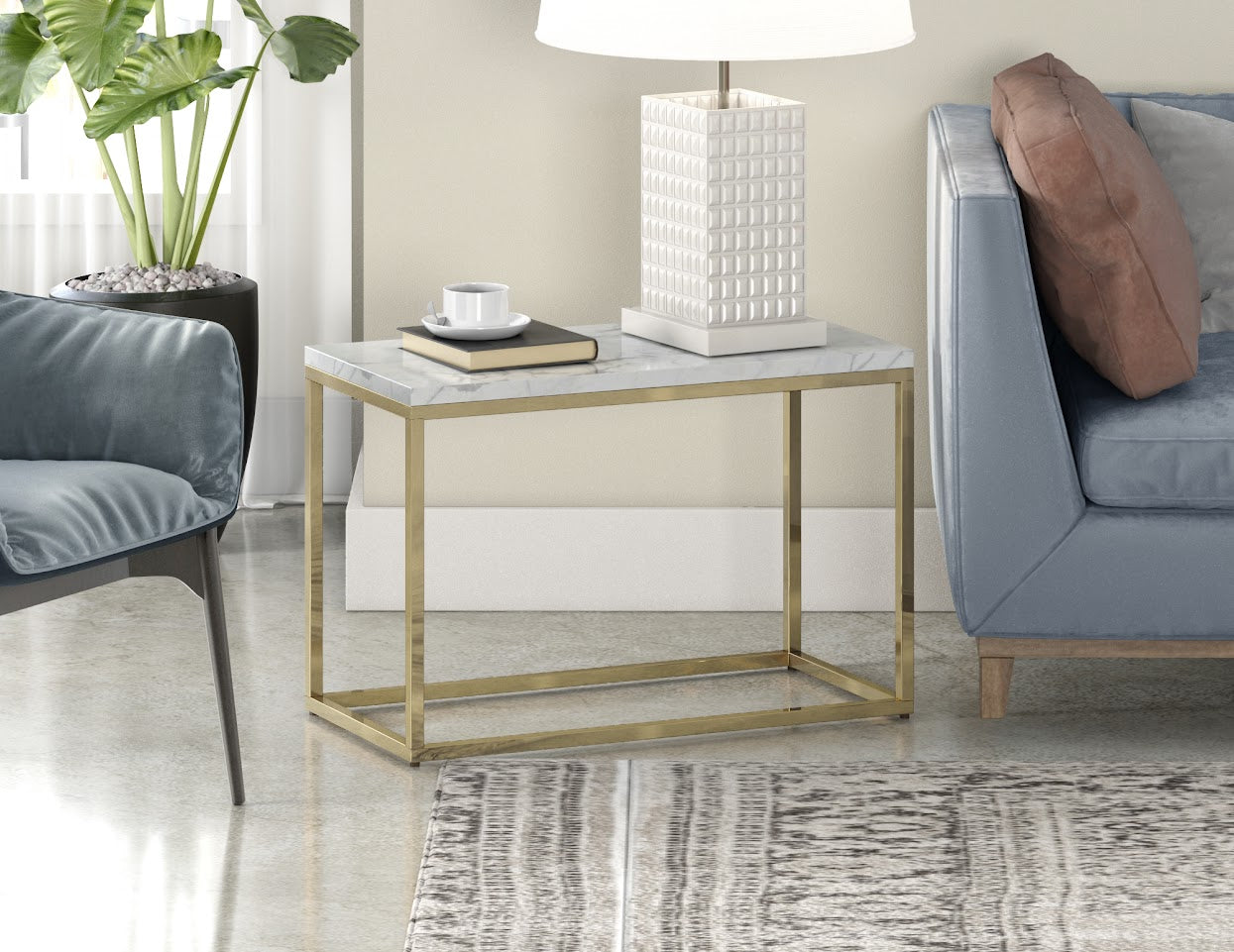 Marble RECTANGULAR SIDE TABLE