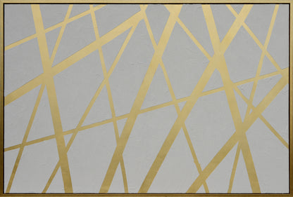 Sepia Lines Framed Painting