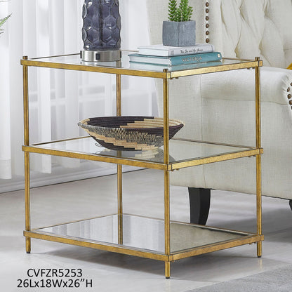 Champagne metal Side TABLE