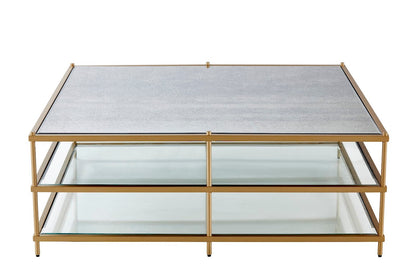 Gold Metal Square Coffee Table