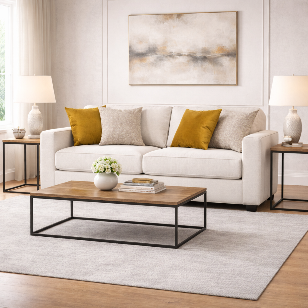 Classy Beige  Sofa (197Cm)