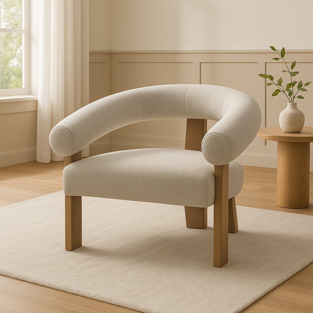 Deacon Beige Accent Chair