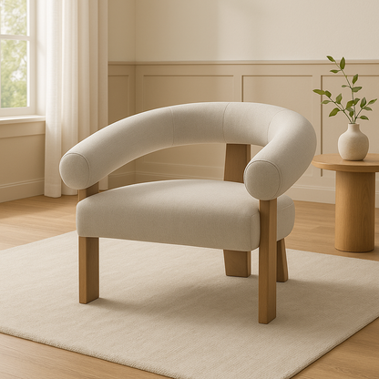 Deacon Beige Accent Chair