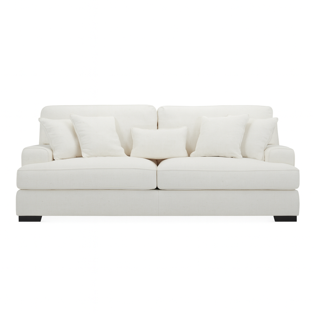 Aveiro White 4 Seater Sofa