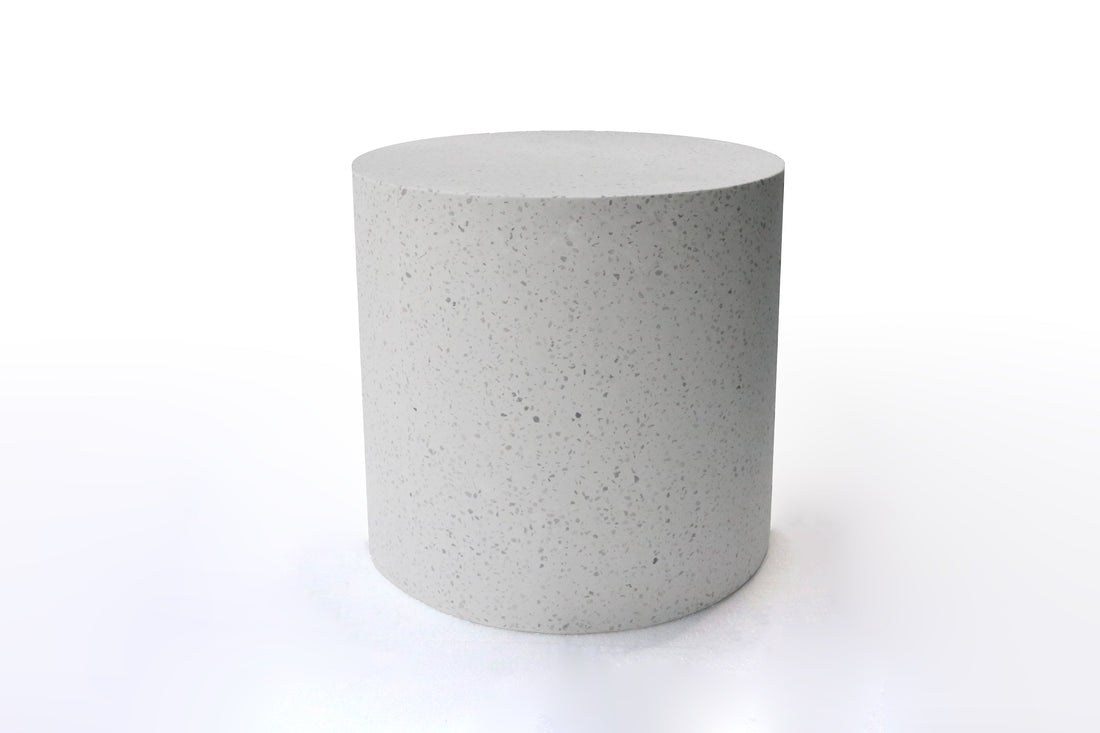 Earth white terrazzo round Side table
