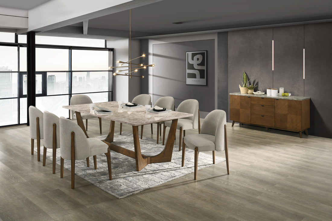 Morgans Beige Marble Dining Table 8