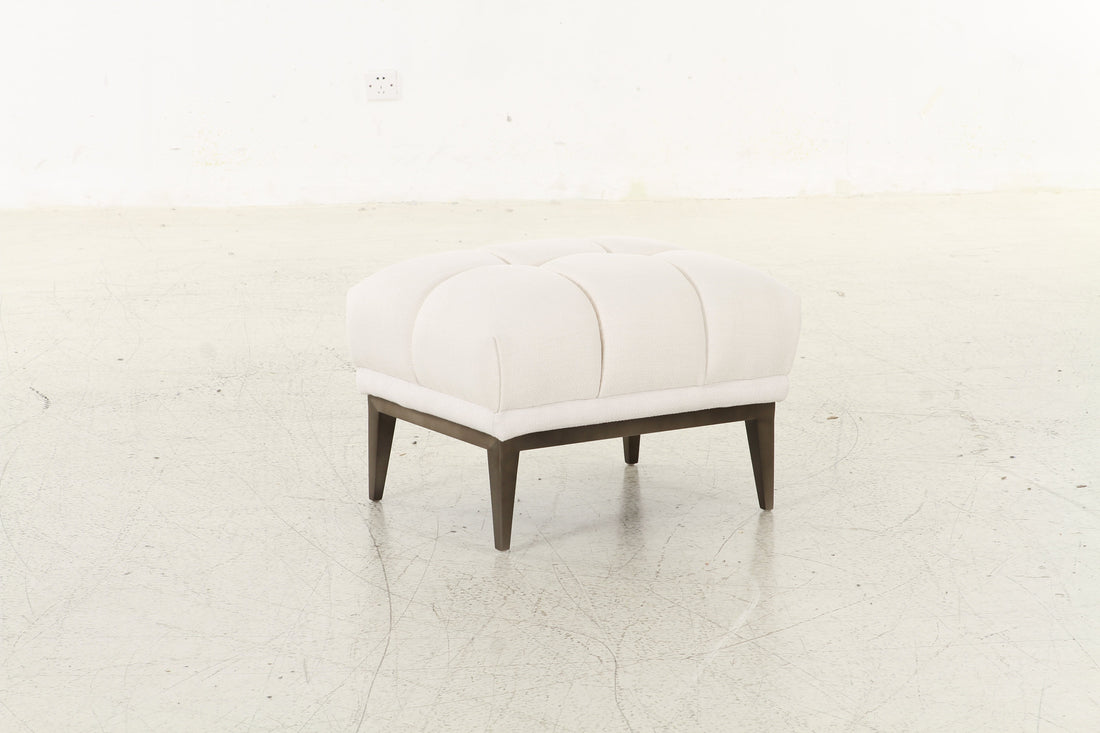 Avalon White &amp; Black Ottoman