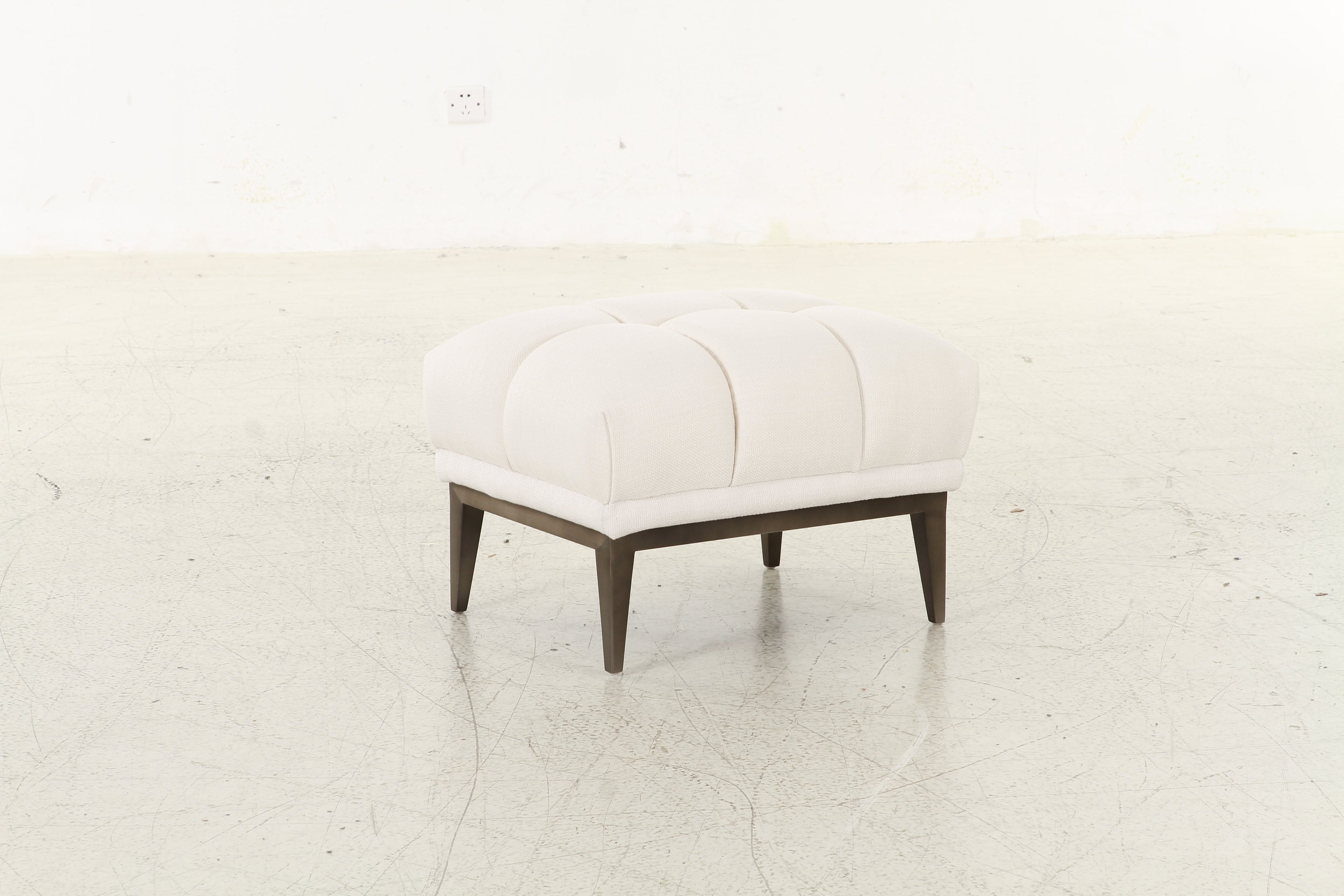 Avalon White &amp; Black Ottoman