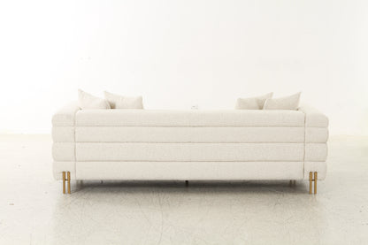 Layers Square Bouclé Cream Sofa (232cm)