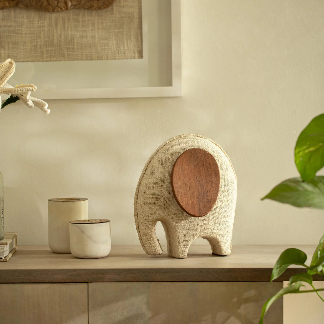 Anarva - Ecomix Elephant With Fabric &amp; Wood Small