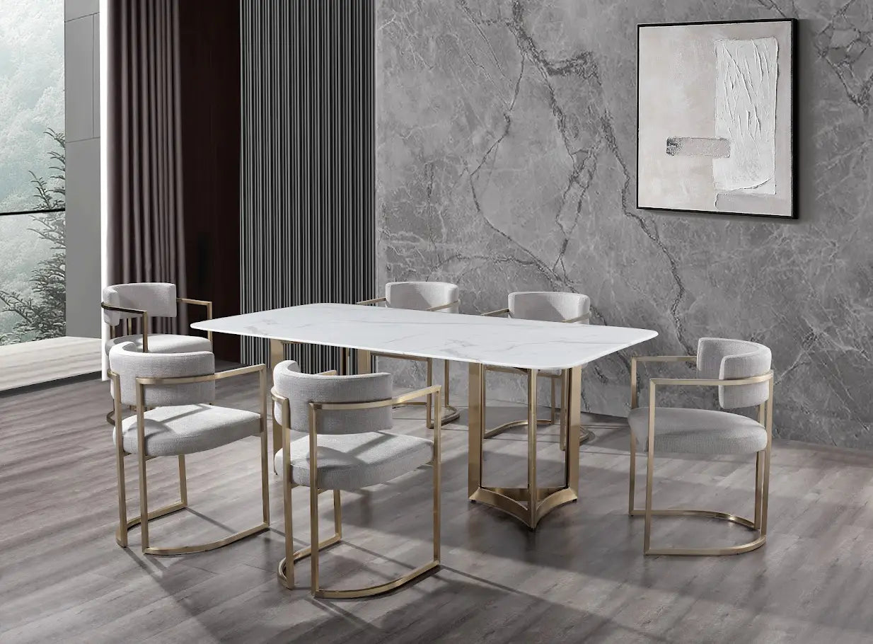 Alexa Marble Dining Table