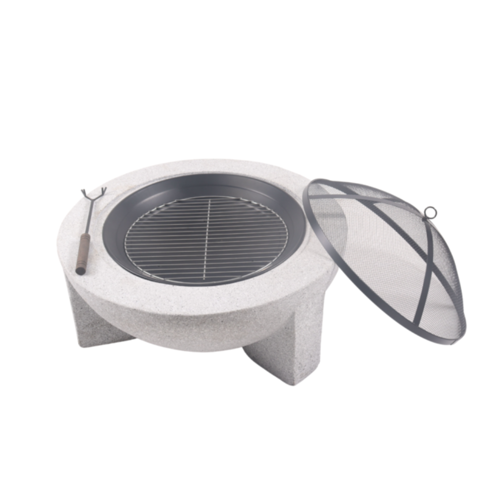 Round Firepit Light Gray - F7347FP-LG (6624639254624)