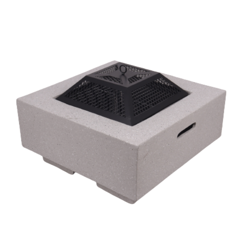 Square Firepit Light Gray - L65XW65xH40CM