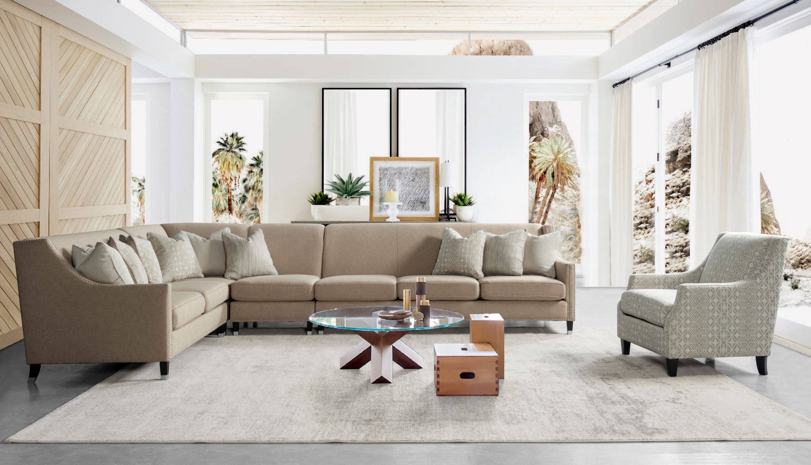 Roots Twilight Beige Sectional (8782151909697)
