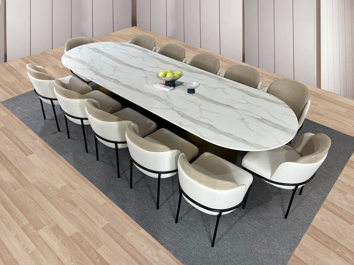 Oval Marble Dining Table