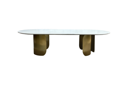 Oval Marble Dining Table -12 Persons