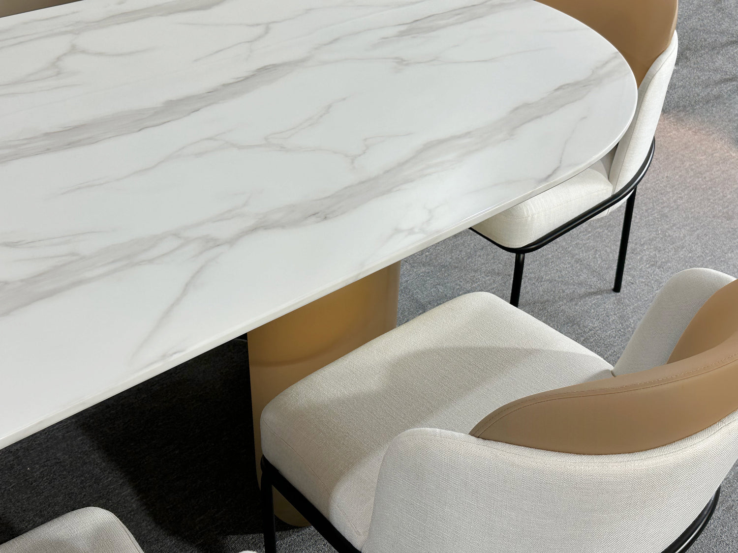 Oval Marble Dining Table