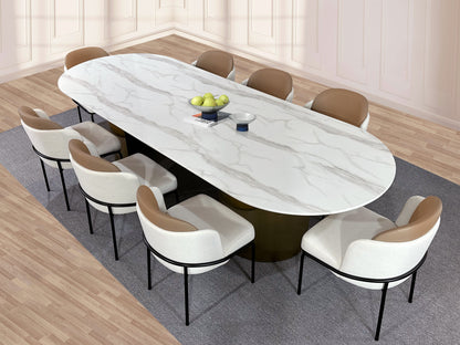 Oval Marble Dining Table