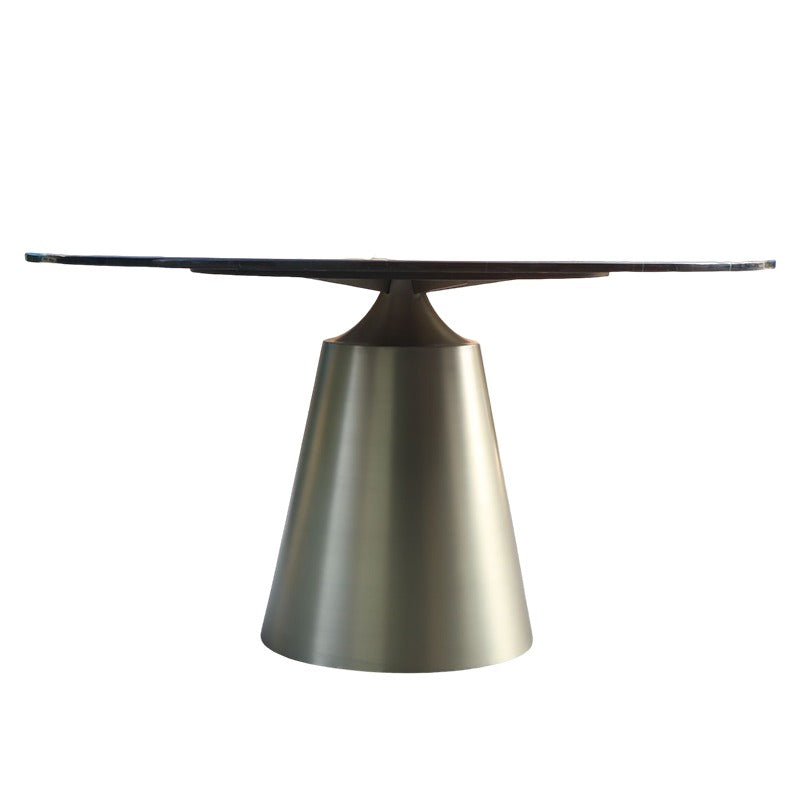 Golden Cone Black Marble Dining Table- 4 Persons