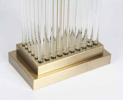 Veritas Crystal &amp; Brass Table Lamp